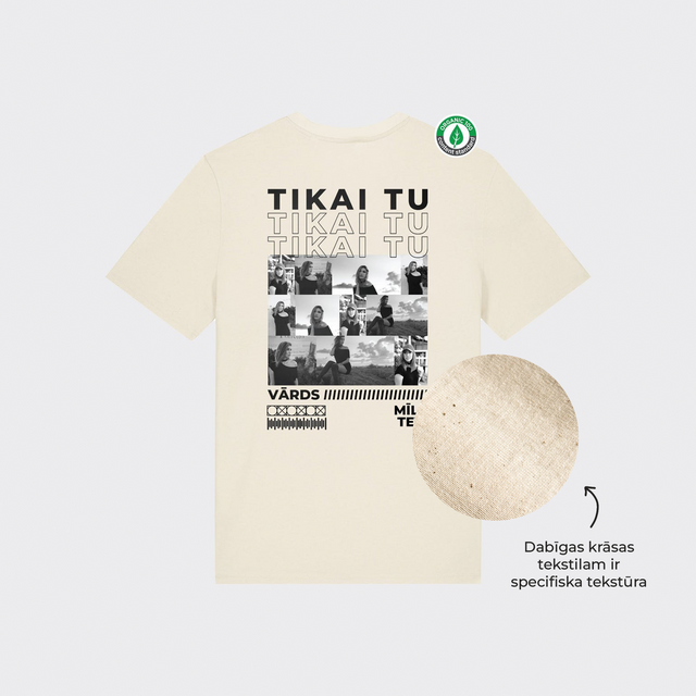 Personalizējams Organiskās kokvilnas T-krekls "TIKAI TU"