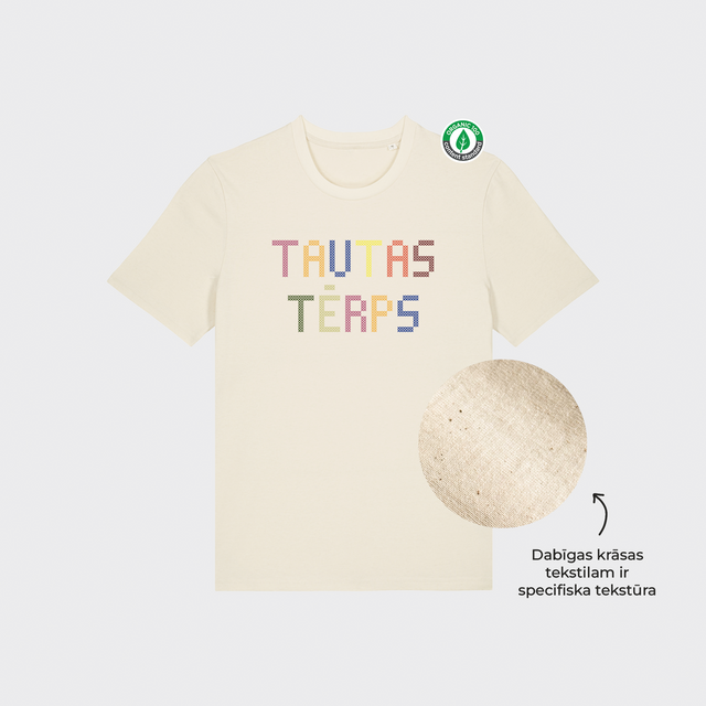 Organiskās kokvilnas T-krekls "Tautas Tērps"