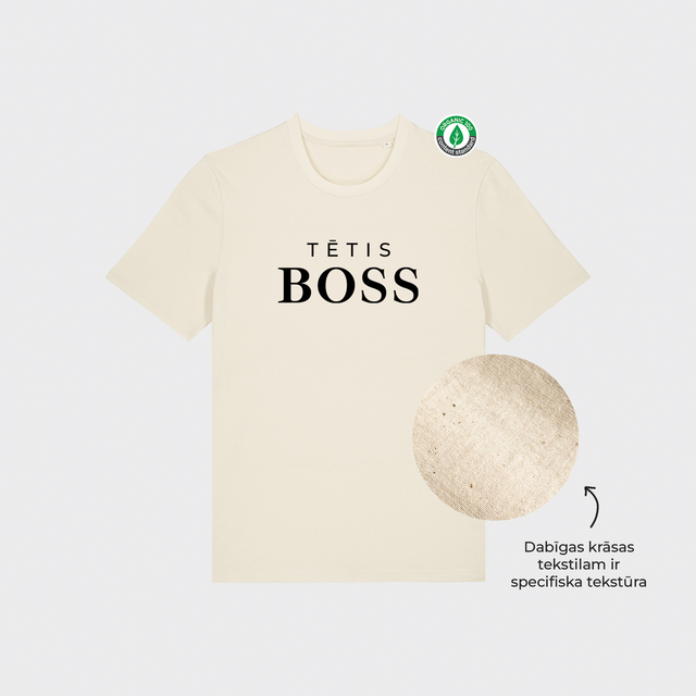 Organiskās kokvilnas T-krekls "Tētis BOSS"