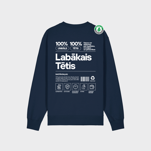 Organiskās kokvilnas Džemperis "Tētis Etiķete"