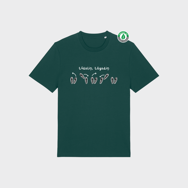 Organiskās kokvilnas T-krekls "Tūdaliņ tāgadiņ"