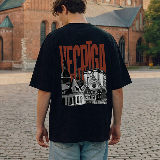 Organiskās kokvilnas T-krekls "Vecrīga"