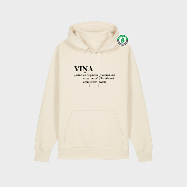 Organiskās kokvilnas hūdijs "VIŅA [lietv.]"