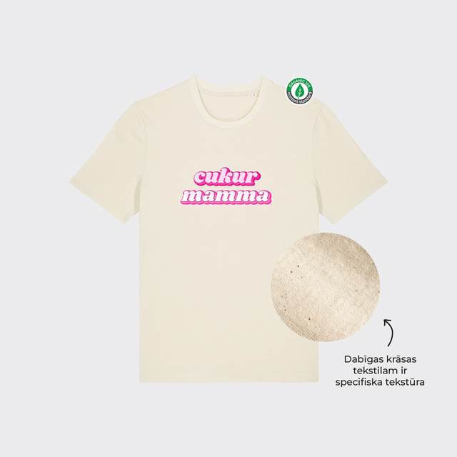 Organiskās kokvilnas T-krekls "Cukur mamma"