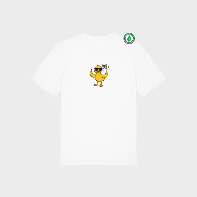 Organiskās kokvilnas T-krekls "Duck You"