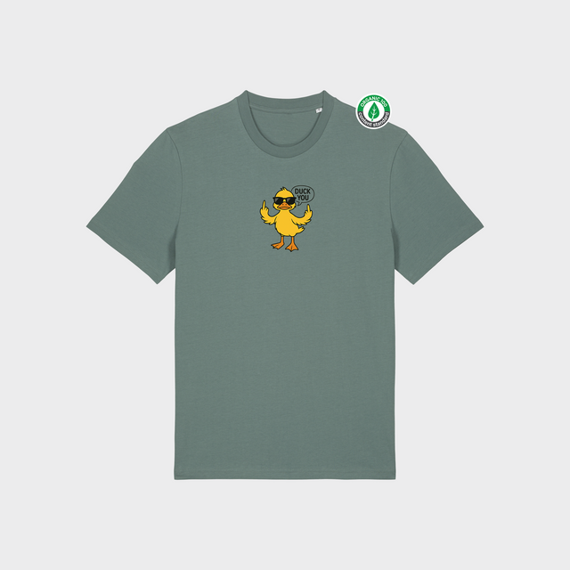 Organiskās kokvilnas T-krekls "Duck You"
