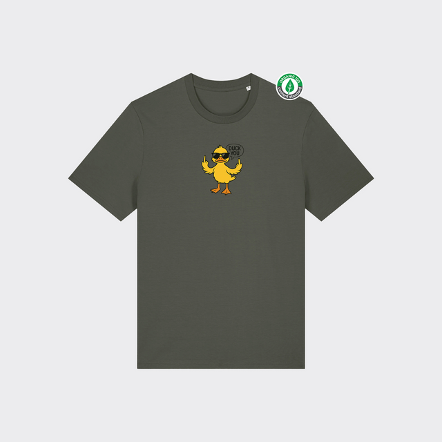 Organiskās kokvilnas T-krekls "Duck You"