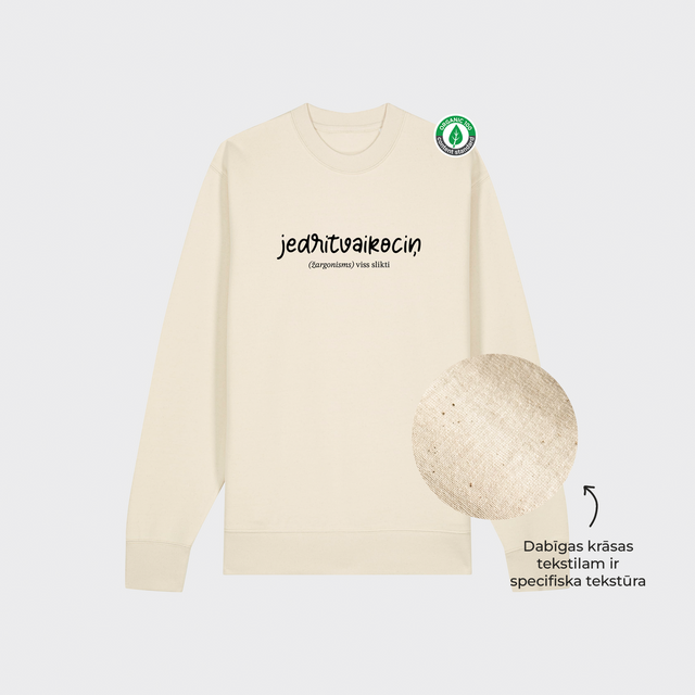 Organiskās kokvilnas džemperis "jedritvaikociņ"