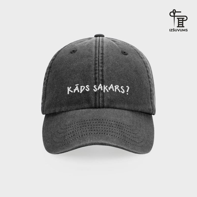 Izšūta cepure "Kāds sakars?"