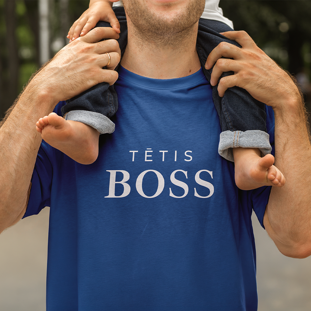 Organiskās kokvilnas T-krekls "Tētis BOSS"
